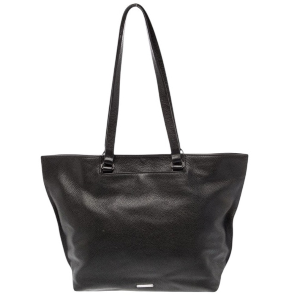 Rebecca minkoff black pebbled leather shoulder tote bag
